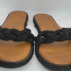 Black Braided Women's Sandals